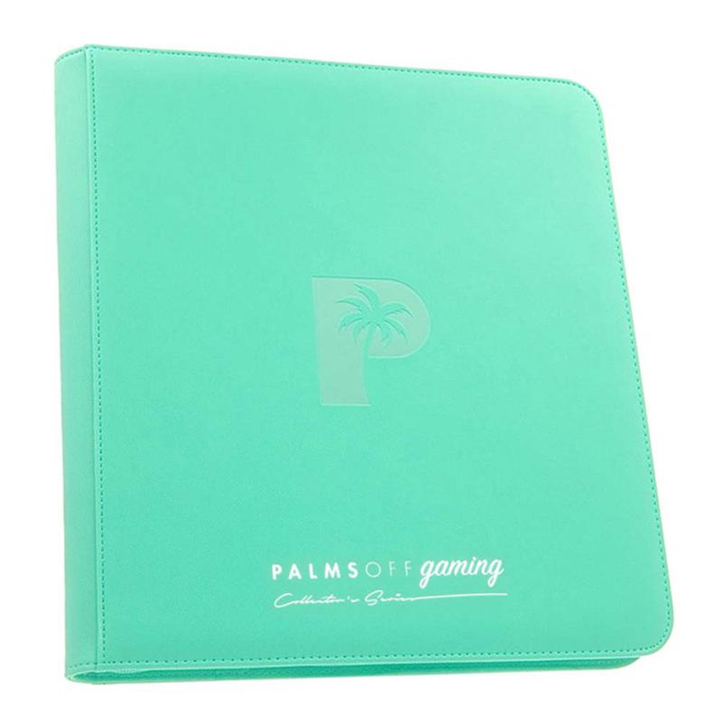 Palms Off ZB-12-TQS Collectors Series 12 Pocket Zip BinderTURQUOISE