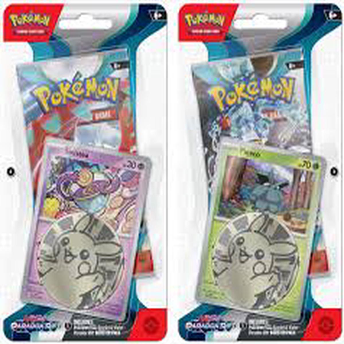 Pokemon TCG: Scarlet & Violet – Paradox Rift – Checklane Blister Pack (Random, Pineco OR Sinistea)