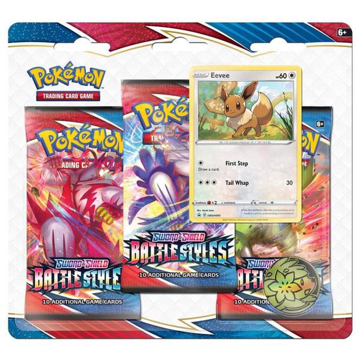 Pokemon TCG Sword & Shield Battle Styles Three Booster Blister
