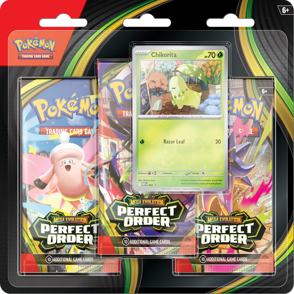 Pokemon TCG Mega Evolution Set 3 Perfect Order 3 Pack Blister