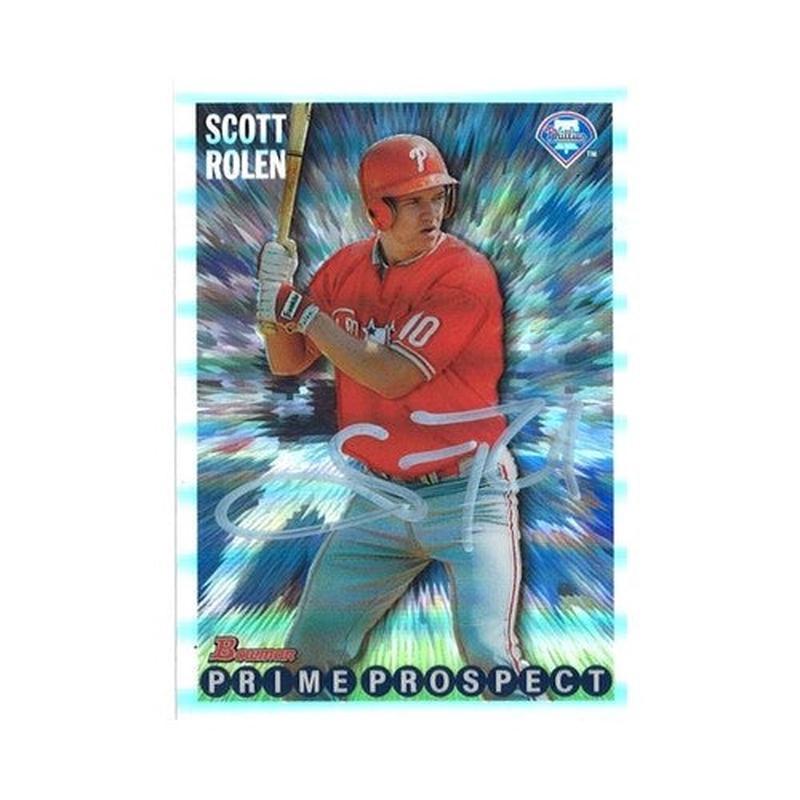 2002 Bowman Chrome Reprints Scott Rolen Refractor Autograph (CX Auth)
