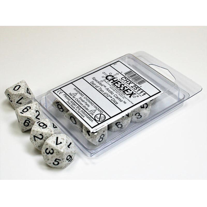 Chessex 25111 Speckled Arctic Camo Set of Ten d10s