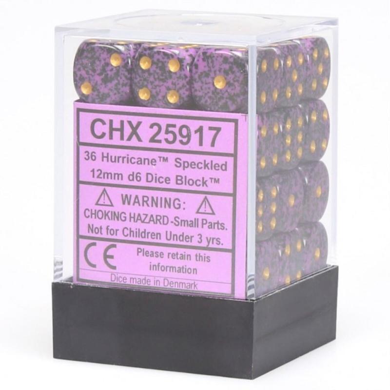 Chessex 25917 Speckled 12mm d6 Hurricane Dice Block (36 dice)