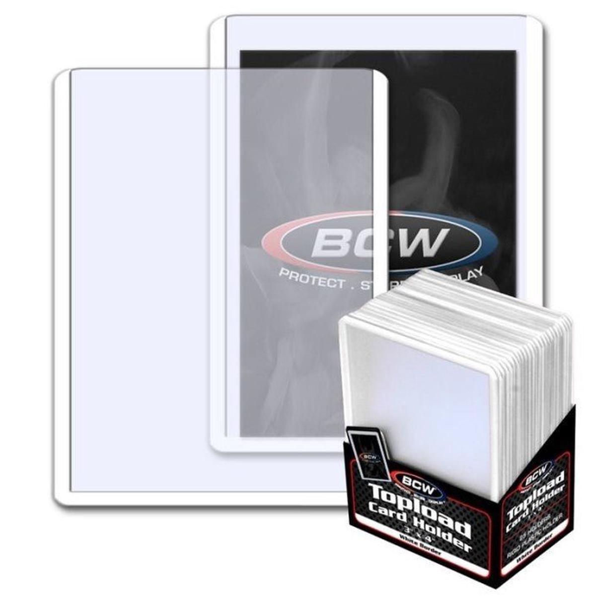 BCW Topload Card Holder Border White (3" x 4")