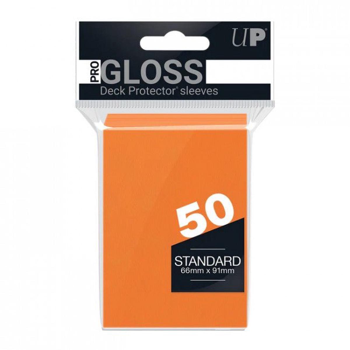 Ultra Pro Pro-Gloss Standard Deck Protector Sleeves 50 pack (Orange)