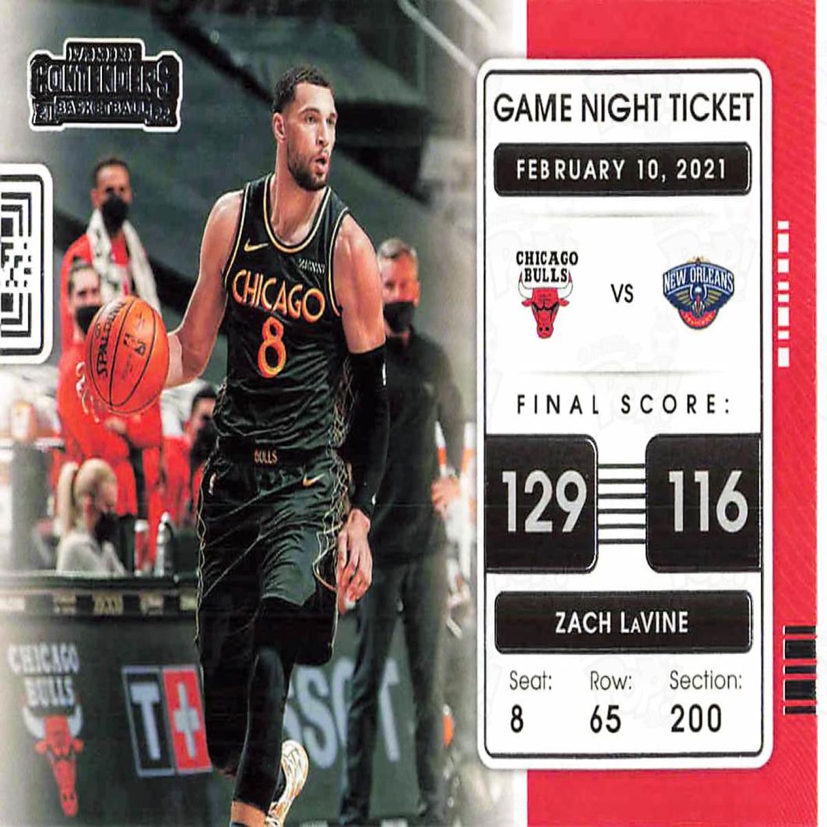 2021-22 Panini Contenders Game Night Ticket Zach LaVINE