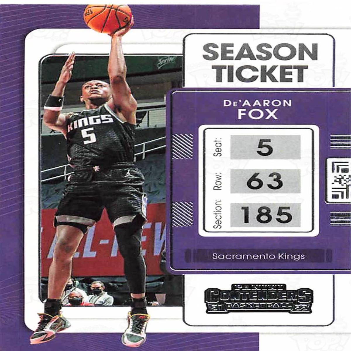 2021-22 Panini Contenders Season Ticket De'AARON Fox