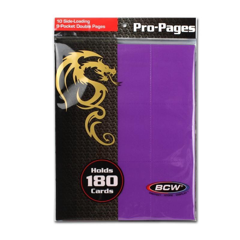 BCW / Monster 1-PRO18S-PUR 18-Pocket Pages Sideloading Purple
