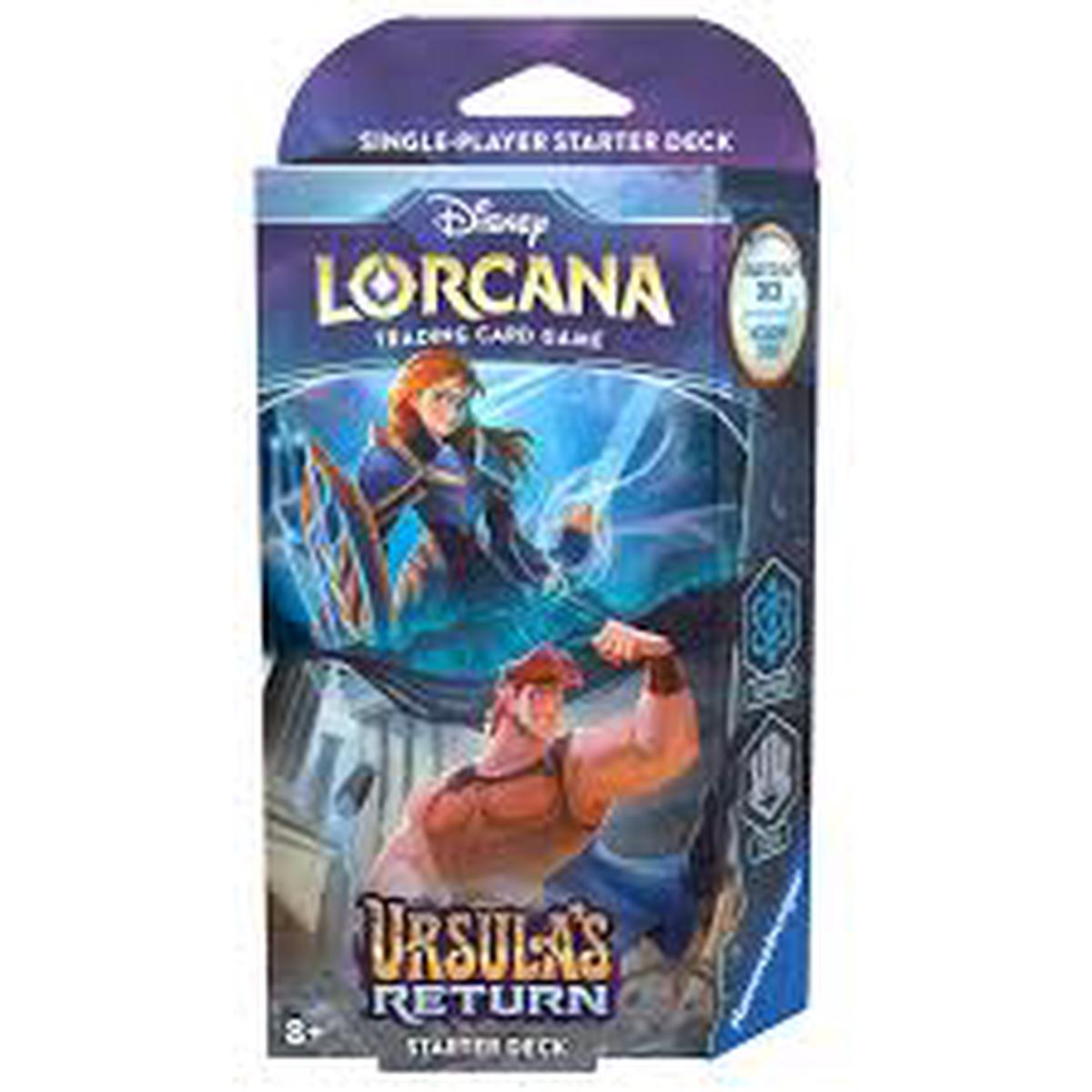 DISNEY LORCANA TRADING CARD GAME S4 URSULA'S RETURN STARTER DECK  SAPPHIRE & STEEL