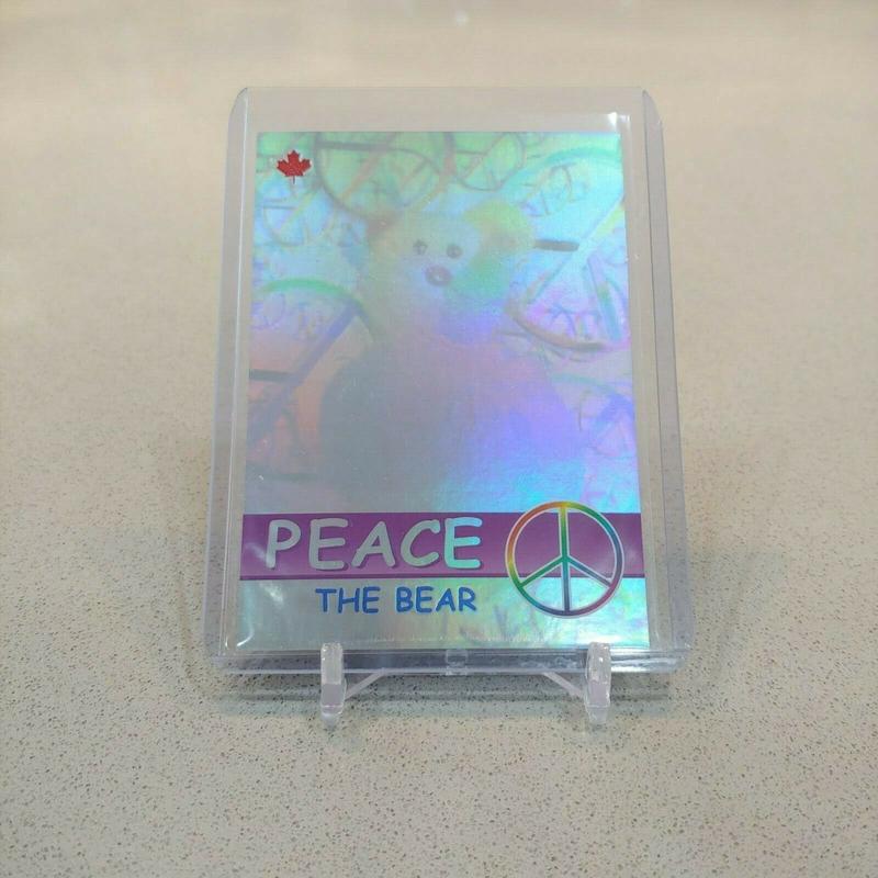 PEACE The Bear TY Beanie Babies TRADING CARD - BBOC Series 2 Blue 0294/1108 NM/M