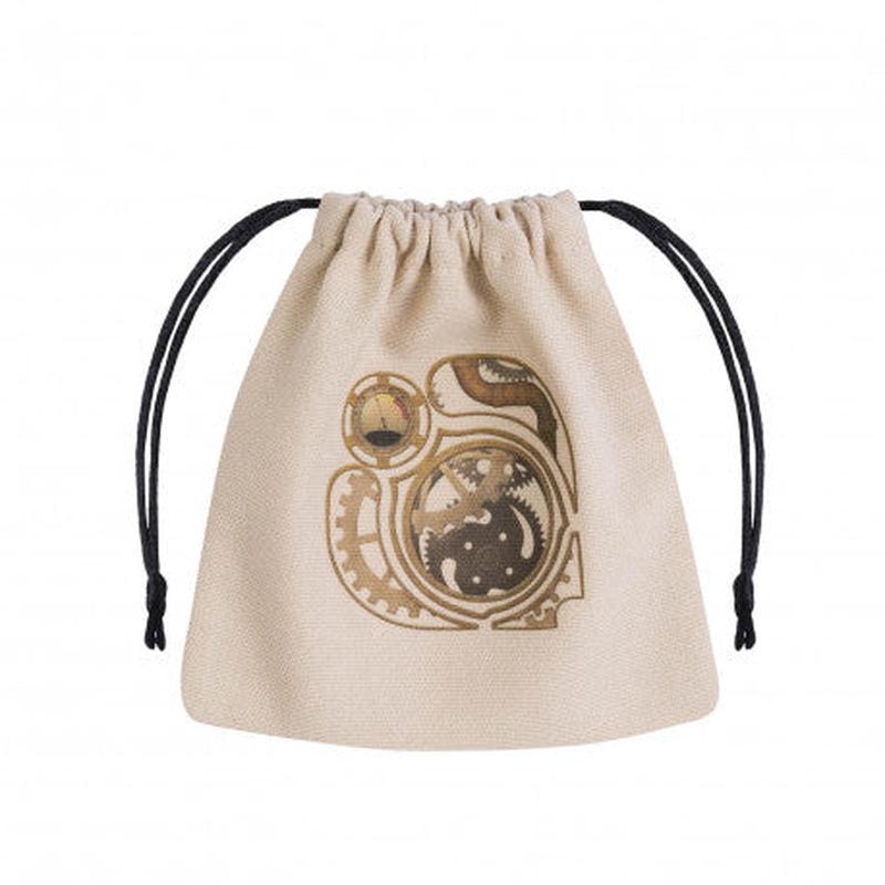 Q Workshop CSTE101 Steampunk Brown & golden Dice Bag
