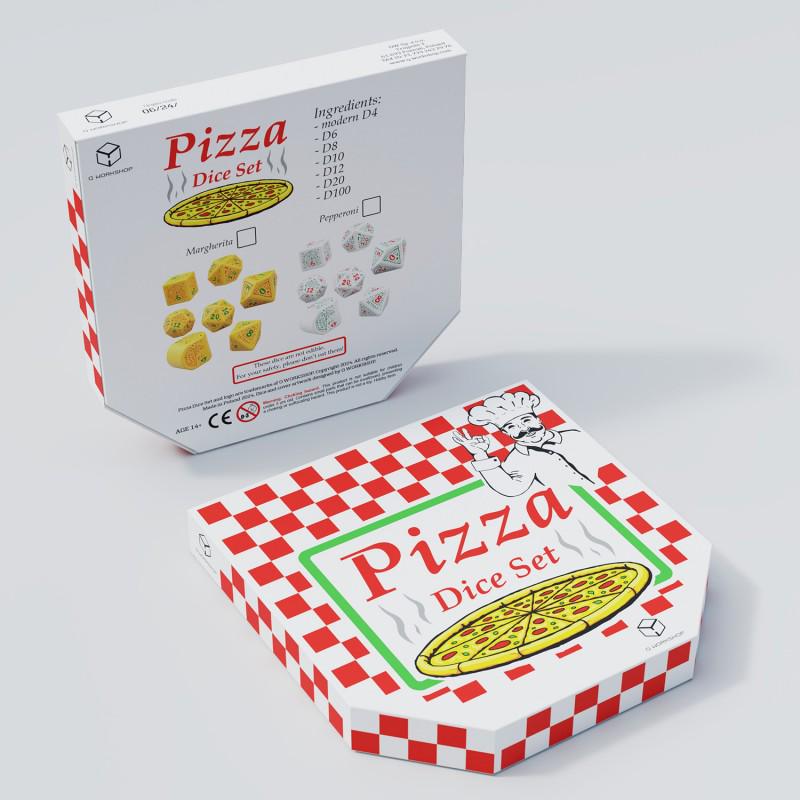 Q Workshop RPIZ01 Pizza Dice Set: Margherita