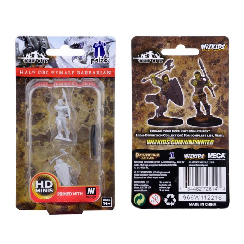 WizKids 72614 Pathfinder DeepCuts Unpainted Minis:HalfOrc Female