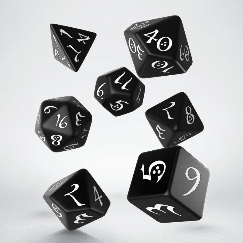 Q Workshop SCLE01 Classic RPG Black & white Dice Set