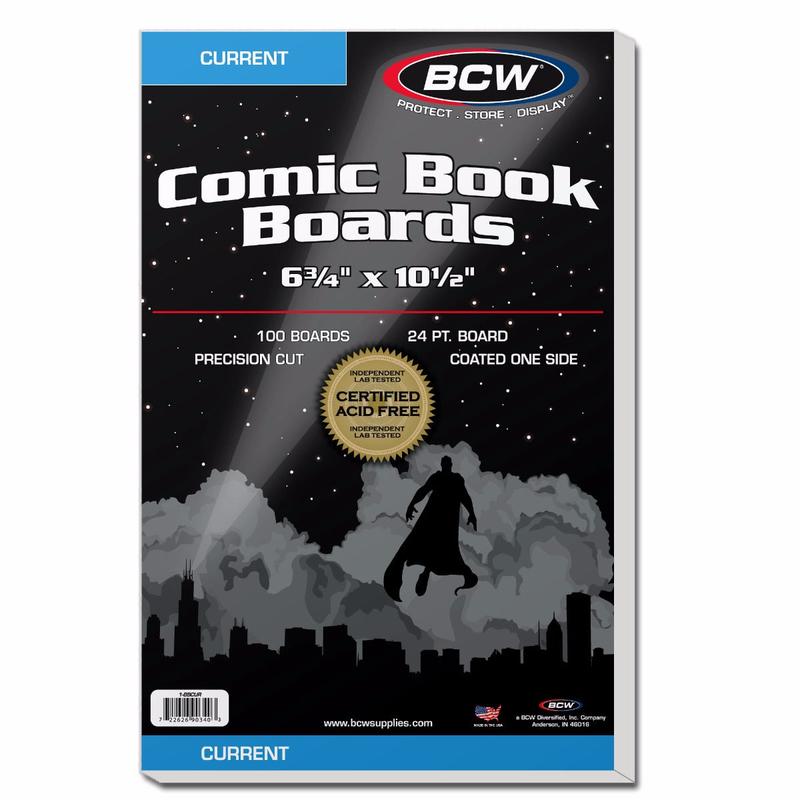 BCW / Monster 1-BBCUR Comic Backing Boards Current 6 3/4 x 10 1/2
