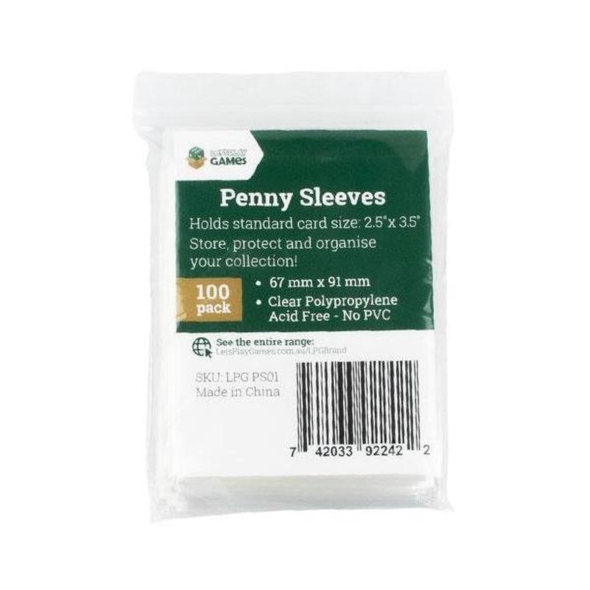 Deck Protector LPG Standard Soft 100ct Clear Penny Sleeves