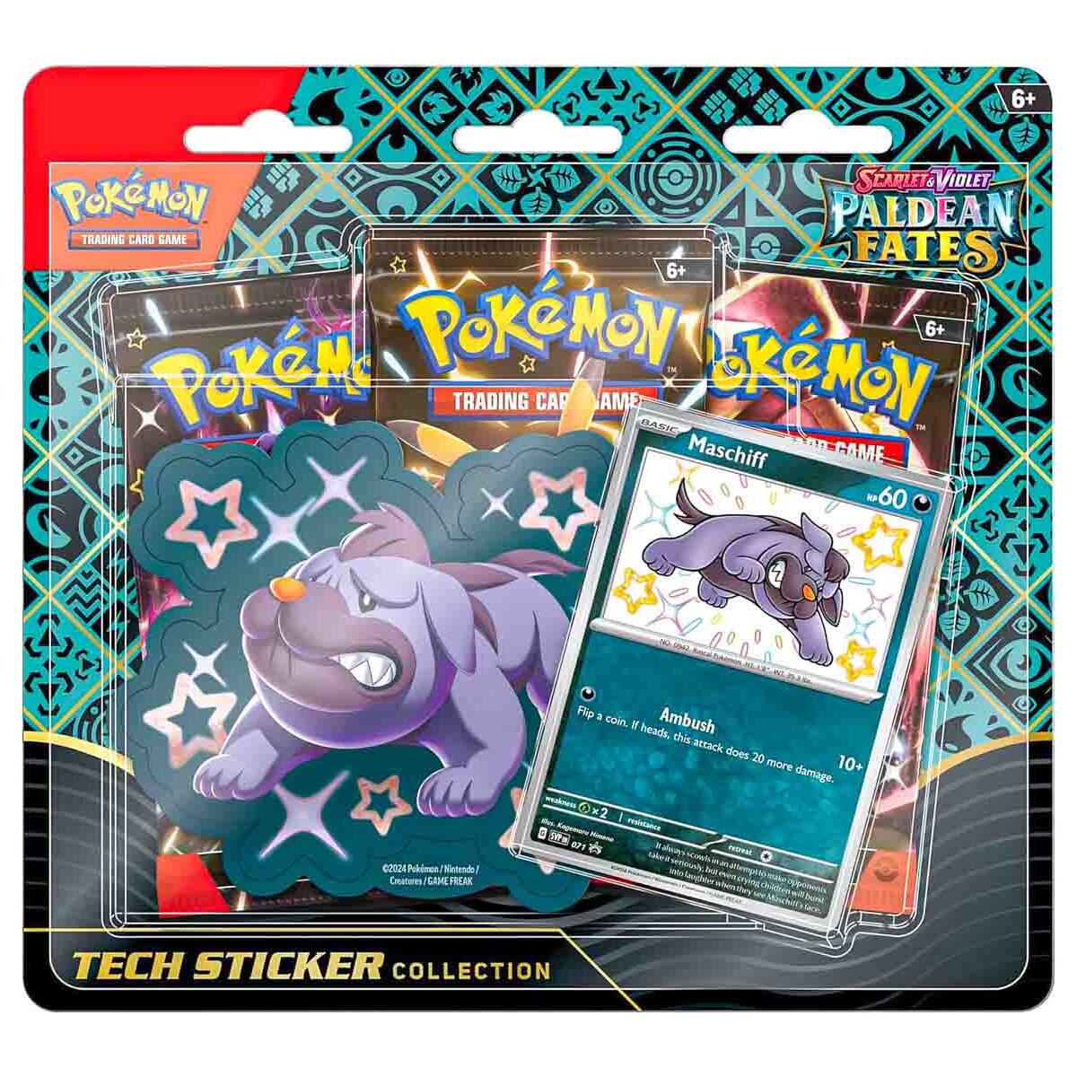 Pokmon TCG: Scarlet & Violet 4.5: Paldean Fates Tech Sticker Collection - Maschiff