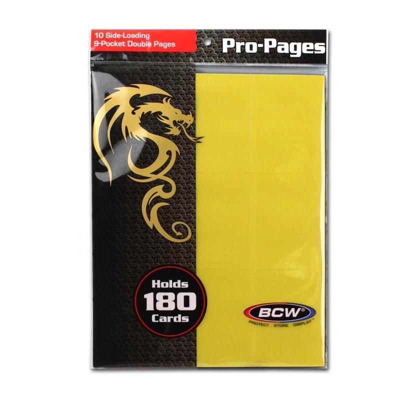BCW / Monster 1-PRO18S-YLW 18-Pocket Pages Sideloading Yellow