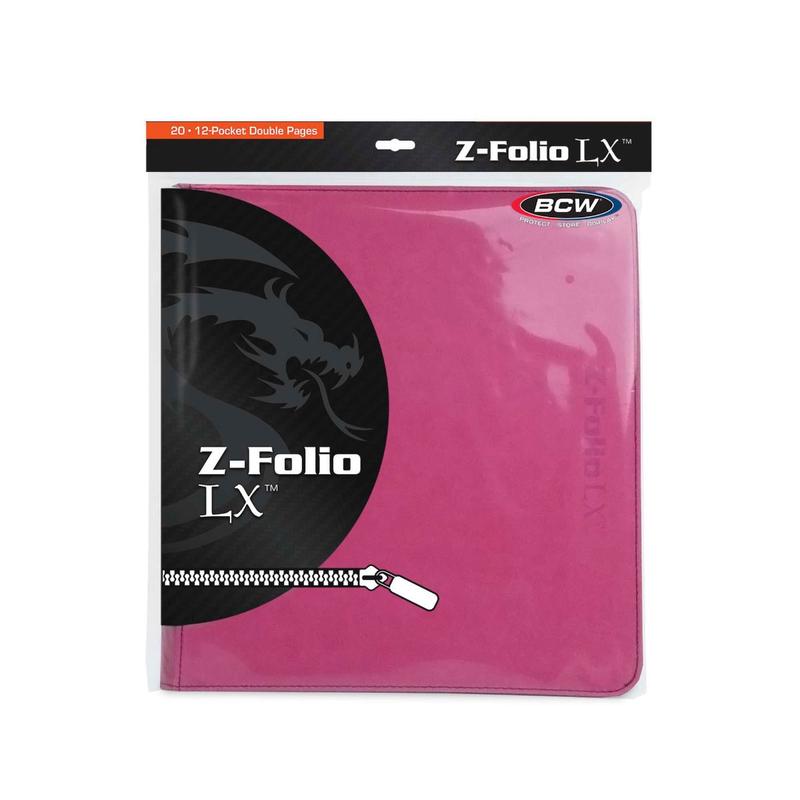 BCW / Monster 1-ZF12LX-PNK Zipper Folio 12-Pocket LX Pink