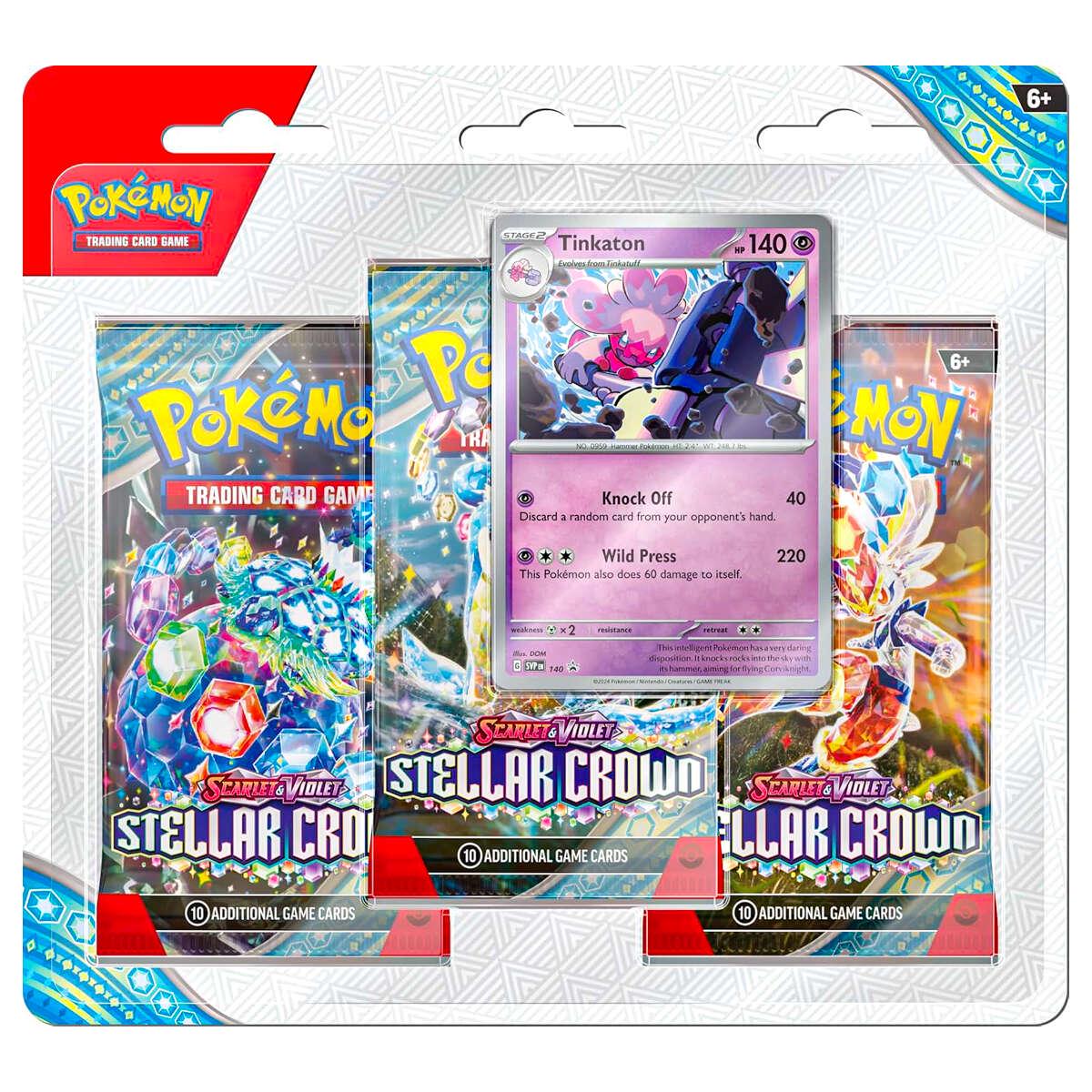 Pokmon TCG: Scarlet & Violet: Stellar Crown Checklane 3 Pack - Tinkaton