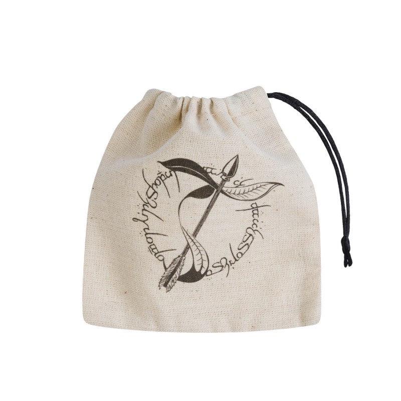Q Workshop BELV102 Elvish Beige & black Basic Dice Bag
