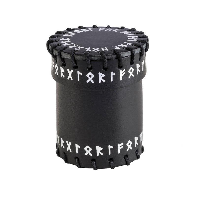 Q Workshop CRUN101 Runic Black Leather Dice Cup