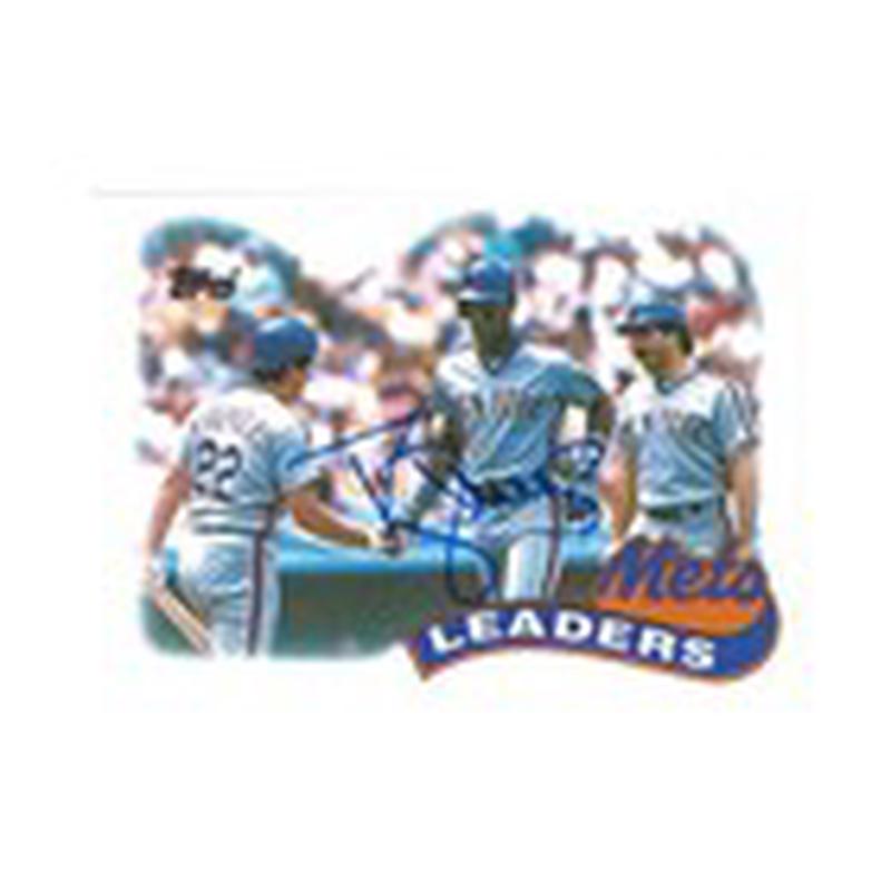 1989 Topps Mets Leaders Darryl Strawberry Autograph (CX Auth)