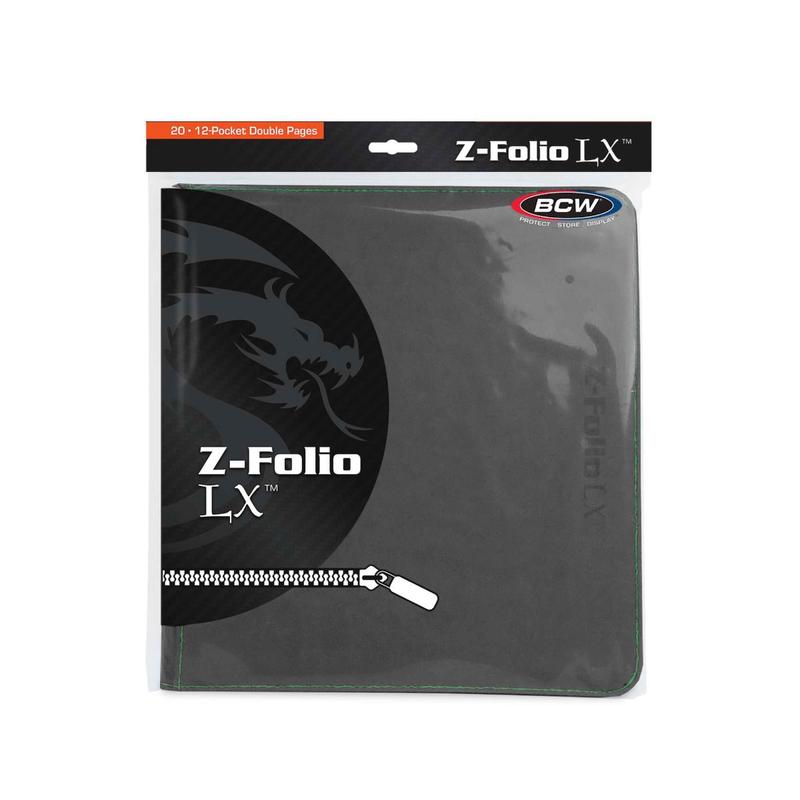 BCW / Monster 1-ZF12LX-GRY Zipper Folio 12-Pocket LX Grey