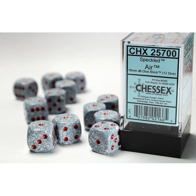Chessex 25700 Speckled 16mm d6 Air Dice Block (12 dice)