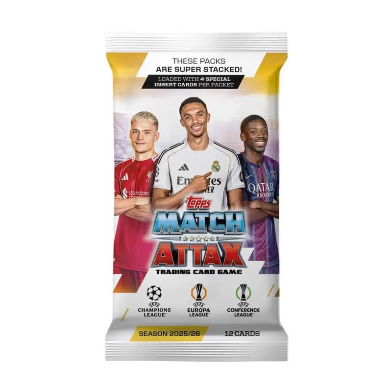Topps 2025-26 Match Attax UEFA Champions League Cards PACK (12 Cards Each)