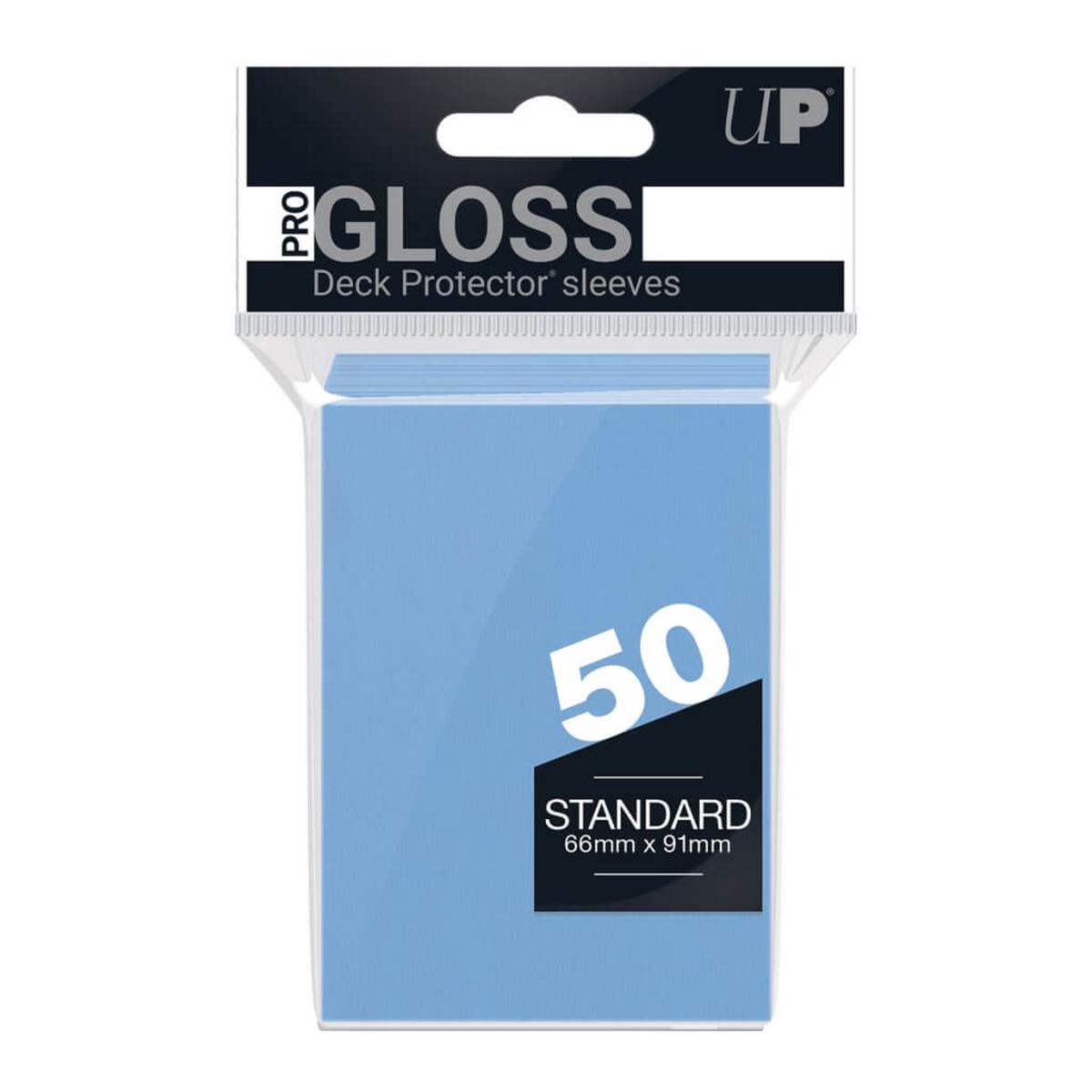 Ultra Pro Pro-Gloss Standard Deck Protector Sleeves 50 pack (Light Blue)