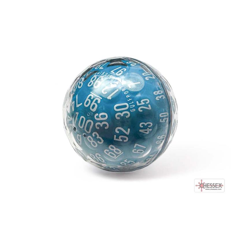 Chessex XQ9906 Opaque Zocchihedron Blue/white d100