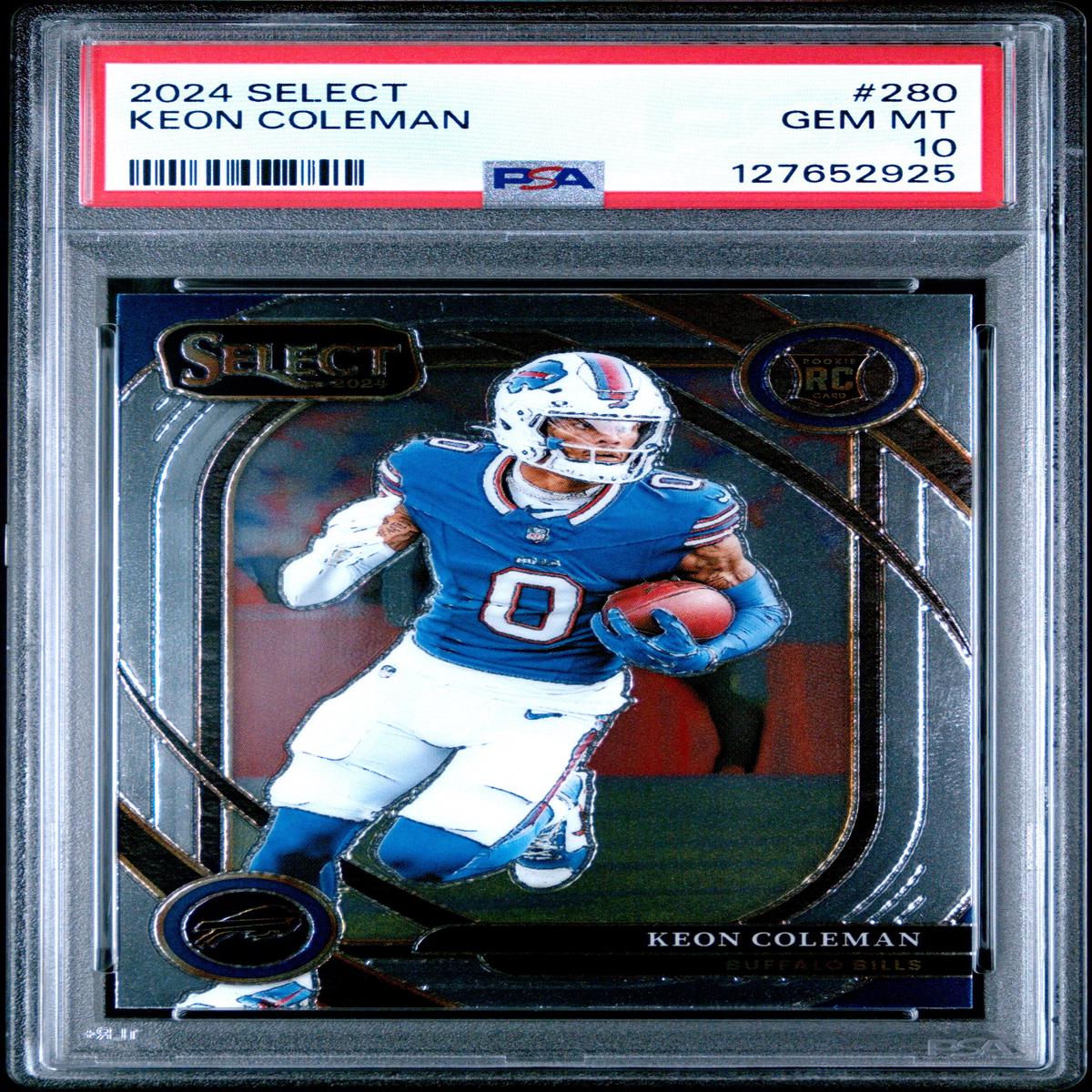 Graded 2024 Panini Select Keon Coleman #280 Rookie RC Football Card PSA 10 Gem Mint