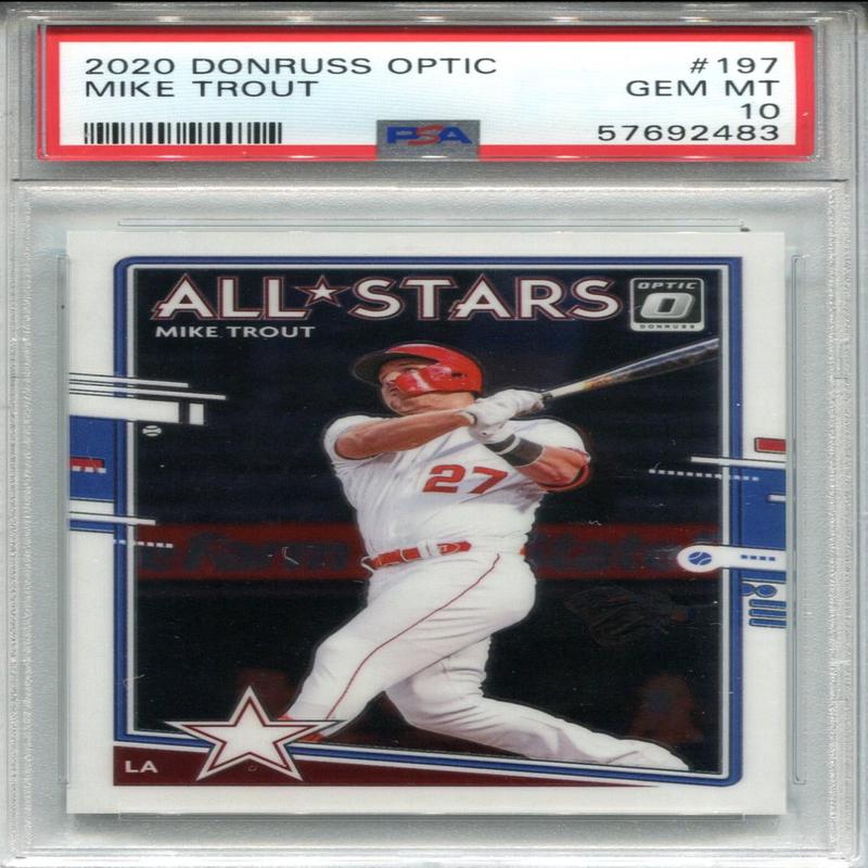Mike Trout 2020 Donruss Optic #197 PSA GEM MT 10 Card