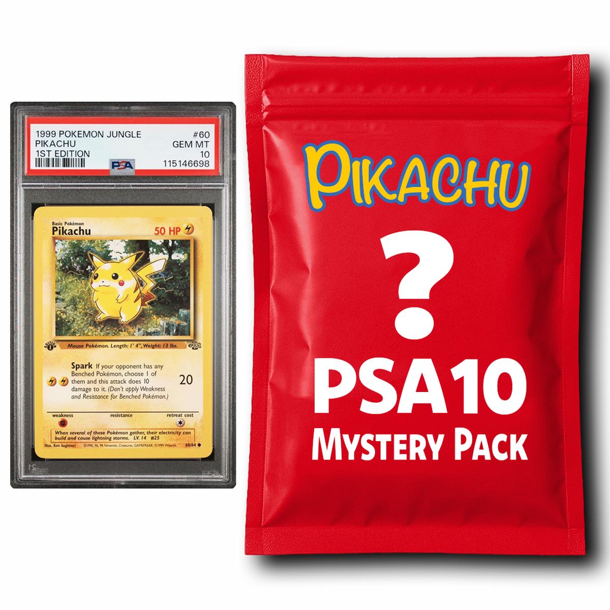 Pikachu PSA 10 Graded PKM Card Mystery Pack Trading Card Game
