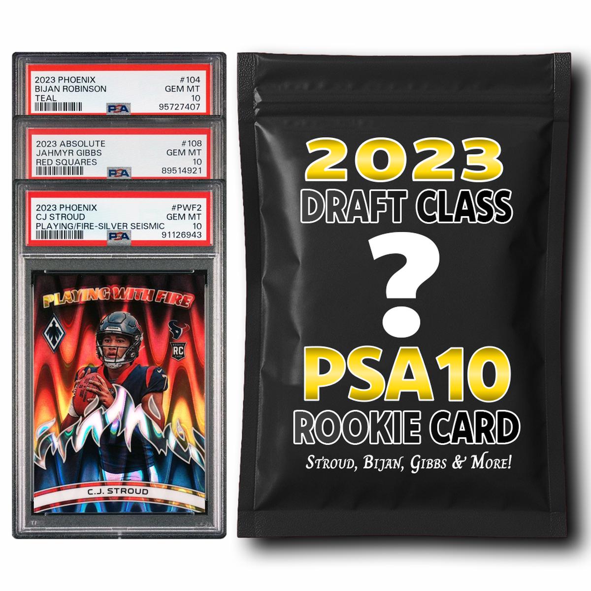 PSA 10 Graded 2023 NFL Rookie Card Mystery Pack (Bijan, Gibbs, Njigba & More!)