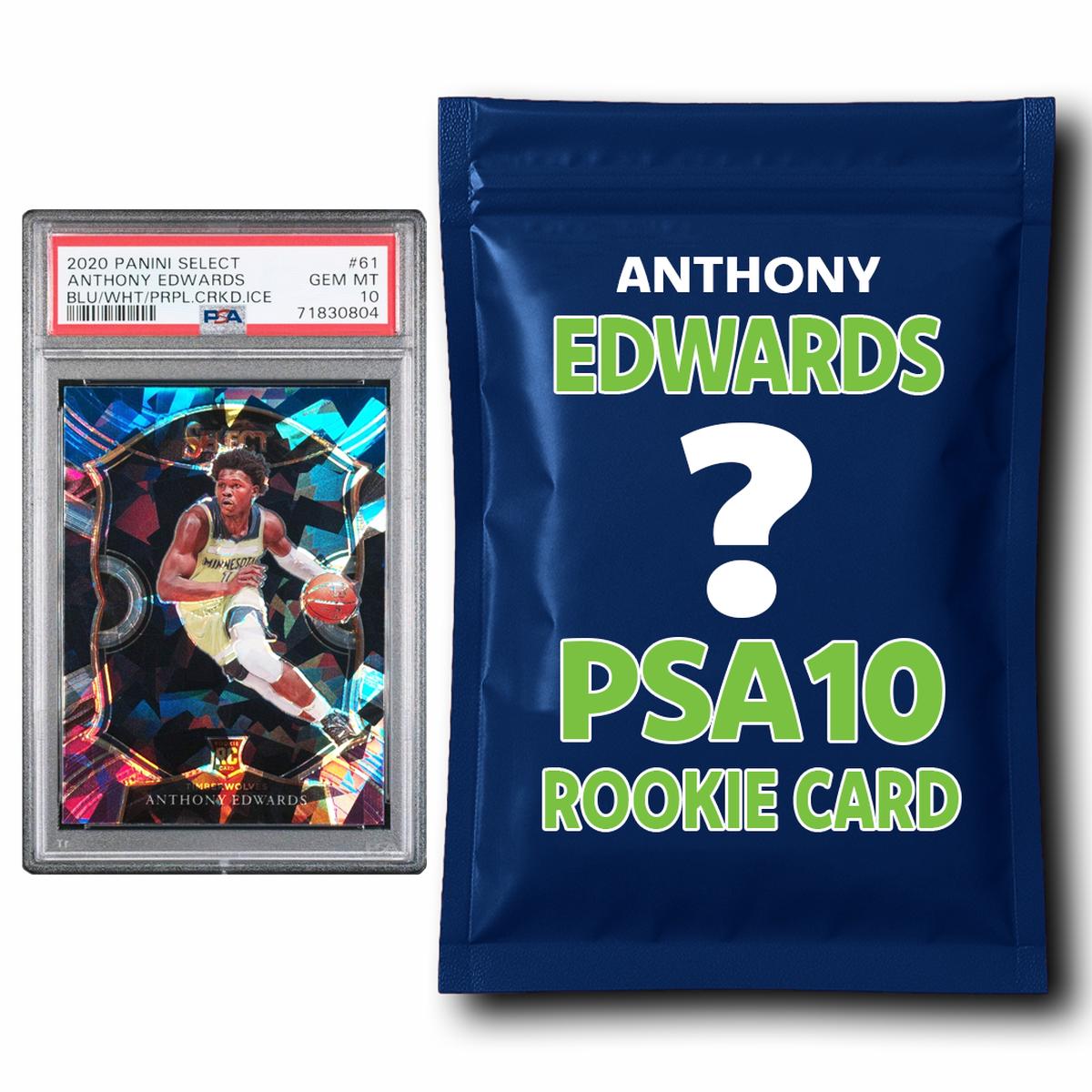 Anthony Edwards PSA 10 Graded Rookie Basketball Card Mystery Pack