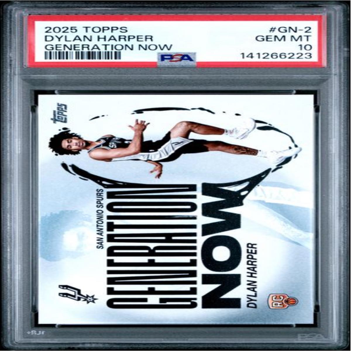 Graded 2025 Topps Dylan Harper #GN2 Generation Now Rookie RC Basketball Card PSA 10 Gem Mint