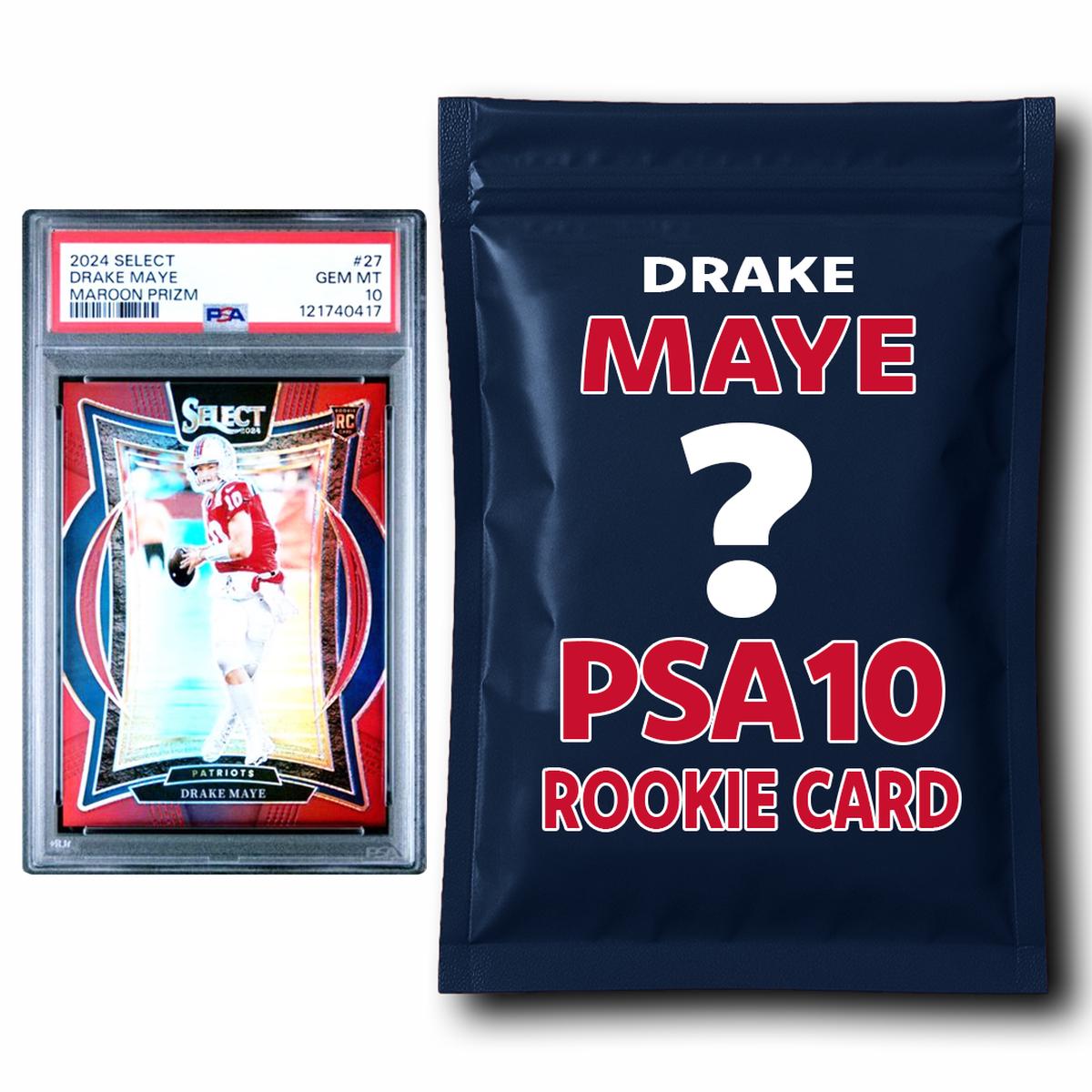 Drake Maye PSA 10 Graded Football Rookie Card Mystery Pack