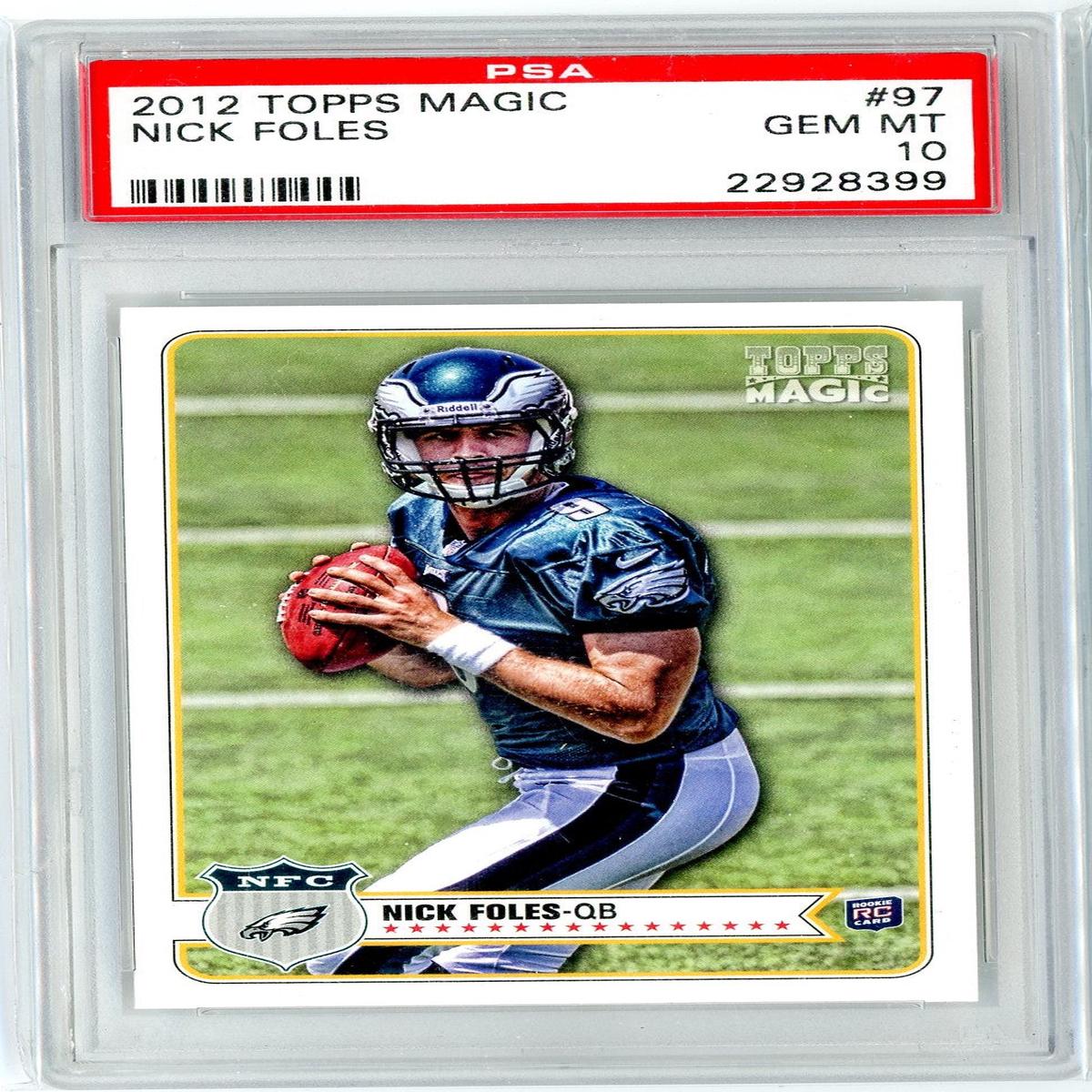 Graded 2012 Topps Magic Nick Foles #97 Rookie RC Football Card PSA 10 Gem Mint
