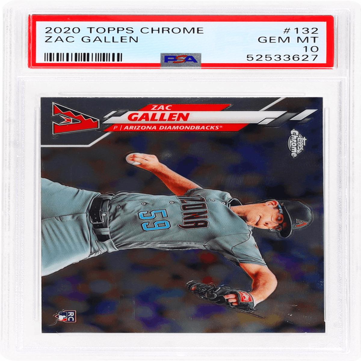 Graded 2020 Topps Chrome Zac Gallen #132 Rookie RC Baseball Card PSA 10 Gem Mint