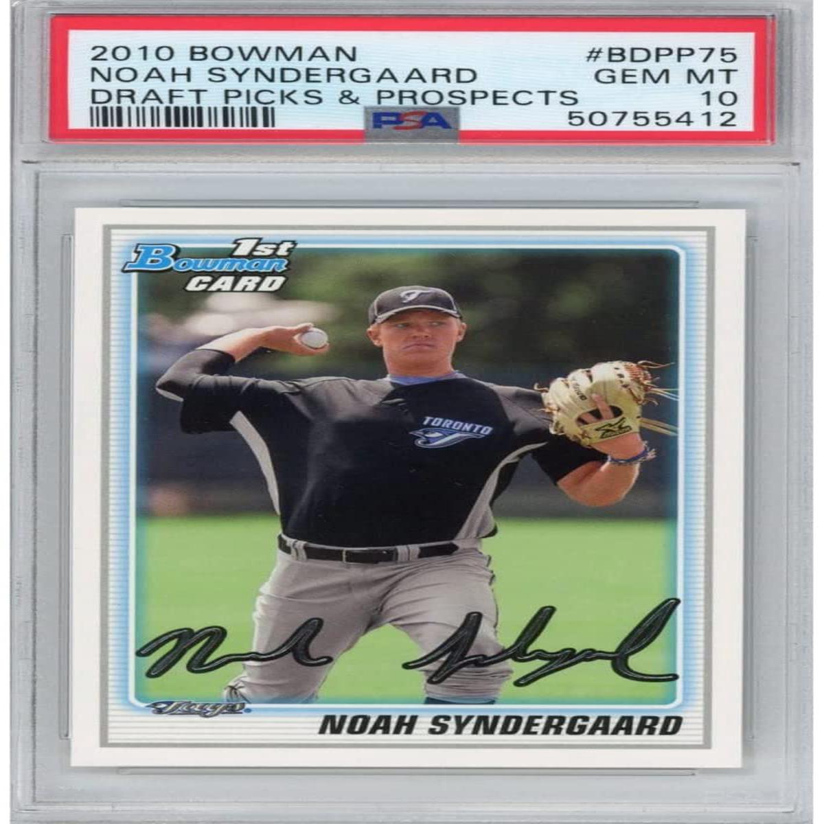 Graded 2010 Bowman Draft Picks & Prospects Noah Syndergaard #BDPP75 Rookie RC Baseball Card PSA 10 Gem Mint