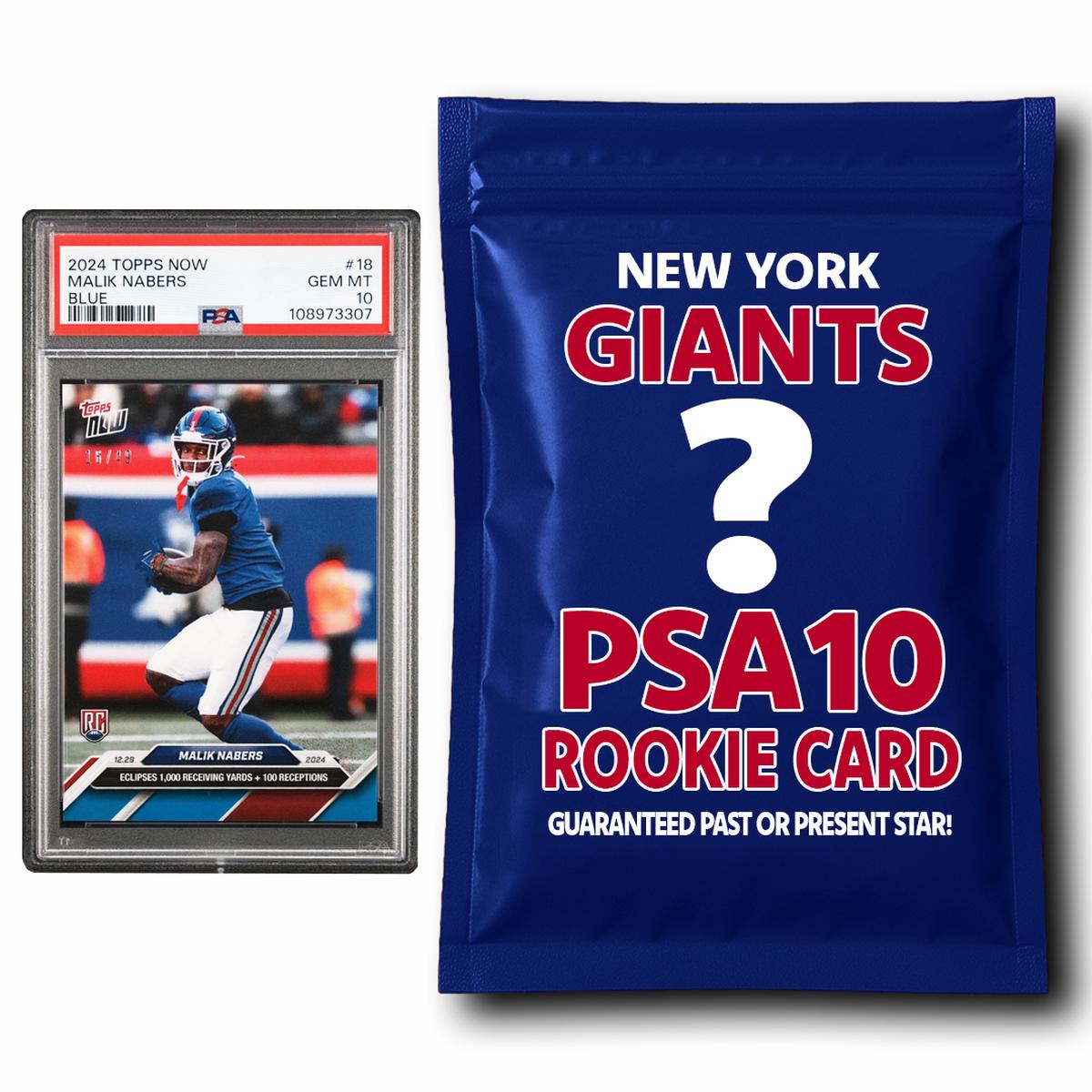 New York Giants PSA 10 Graded Rookie Card Mystery Pack