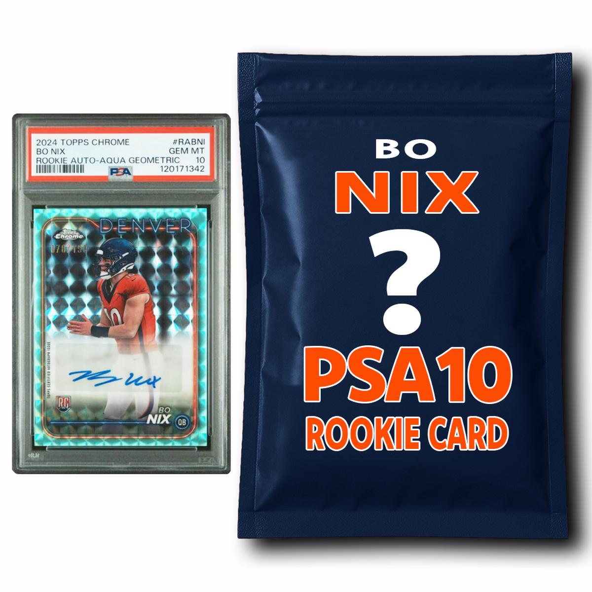 Bo Nix PSA 10 Graded Football Rookie Card Mystery Pack