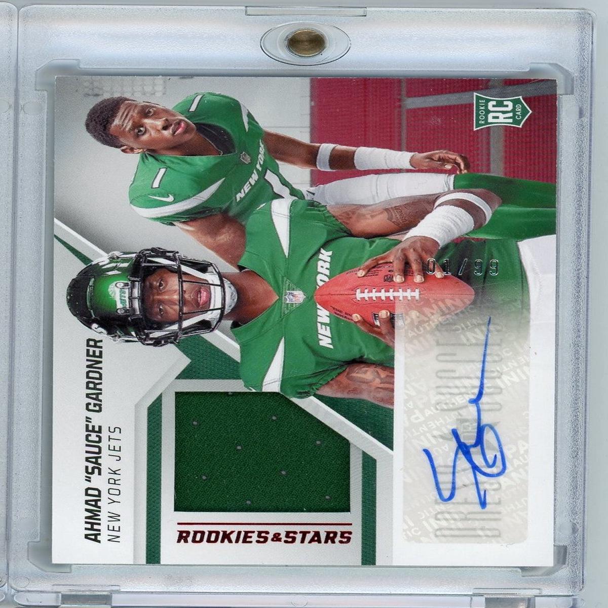 2022 Panini Rookies & Stars Dress for Success Sauce Gardner #DS-AG 01/99 Autographed Rookie RC Football Card