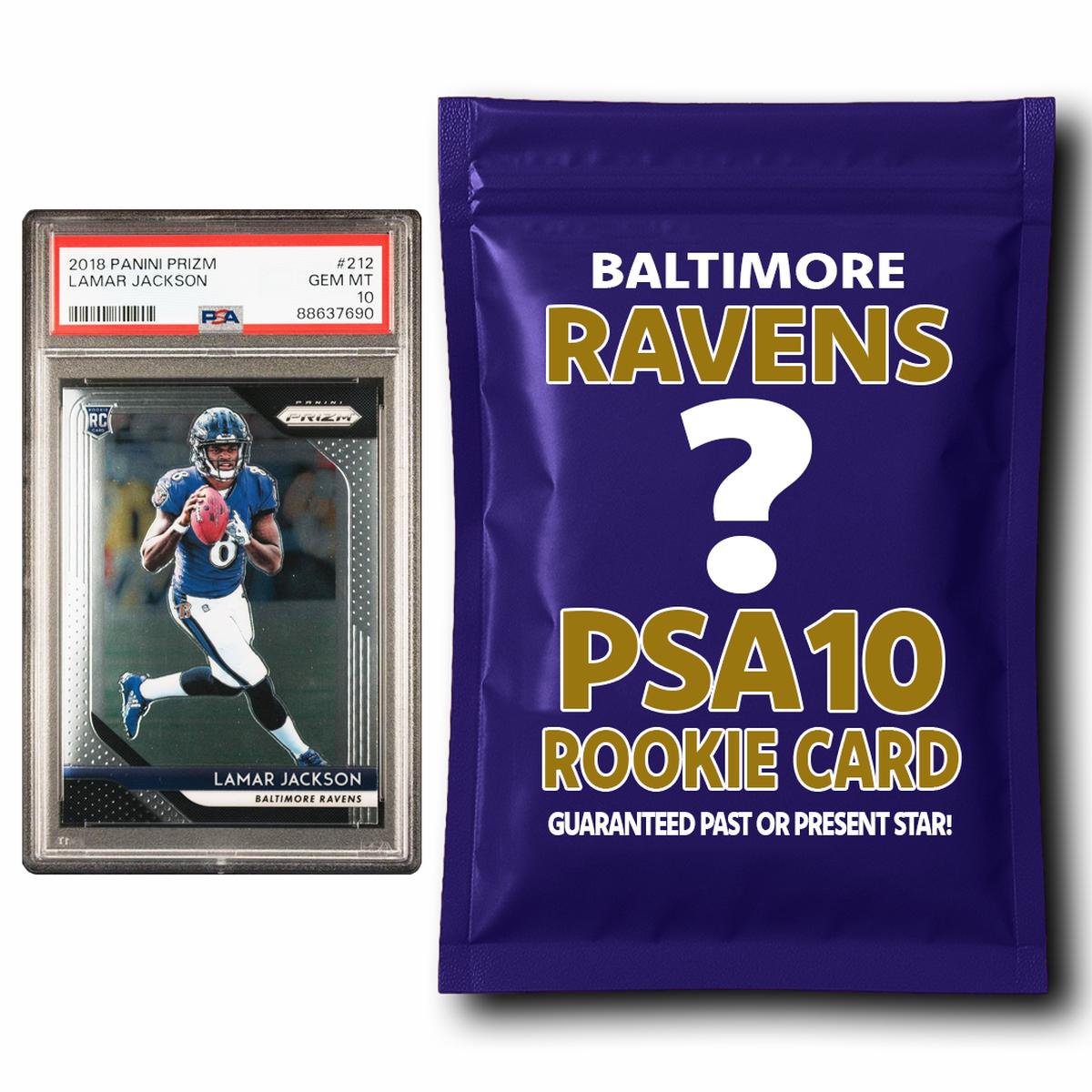 Baltimore Ravens PSA 10 Graded Rookie Card Mystery Pack