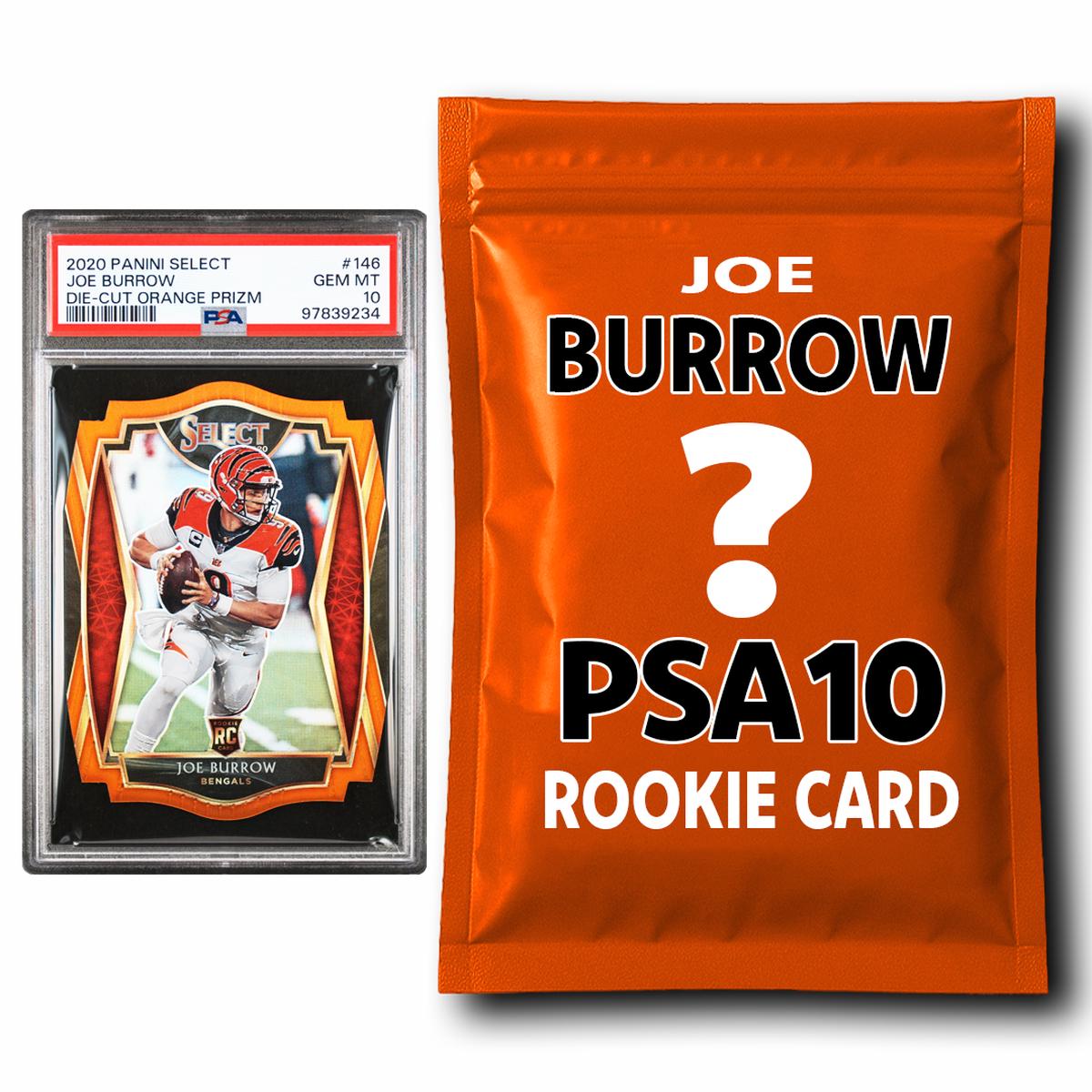 Joe Burrow PSA 10 Graded Rookie Football Card Mystery Pack