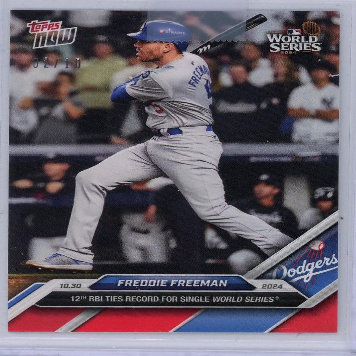 2024 Topps Now Freddie Freeman #880 Red /10 Los Angeles Dodgers Baseball Card