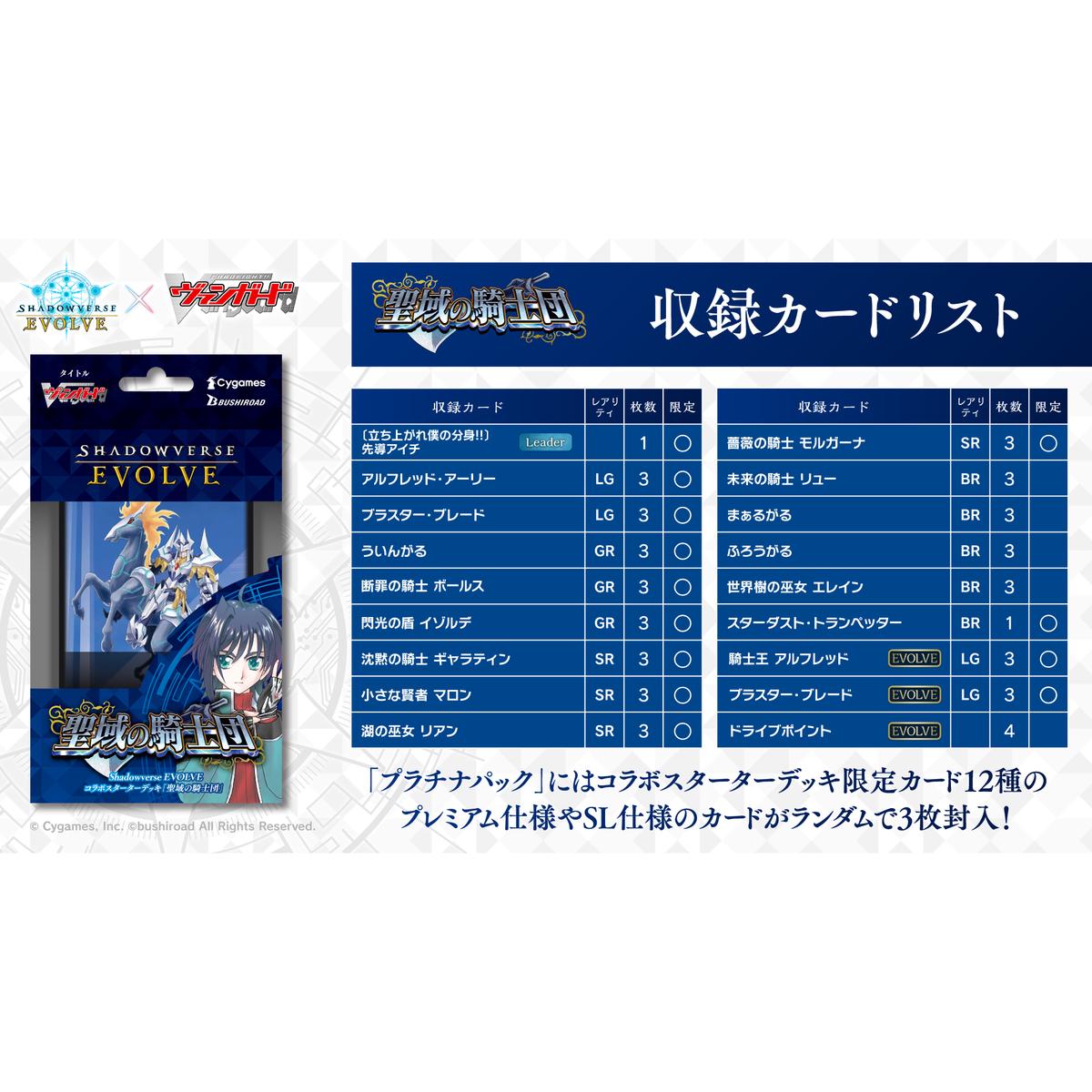 SHADOWVERSE EVOLVE Collabo Starter Deck Knights of Sanctuary