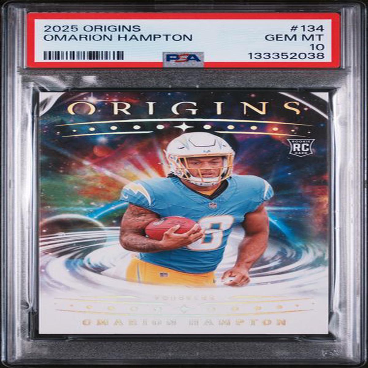 2025 Panini Origins Omarion Hampton #134 Rookie RC Football Card PSA 10 Gem Mint